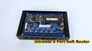 Mini PC avec processeur Intel Pentium 4415U, 6 ports LAN Gigabit Intel I225