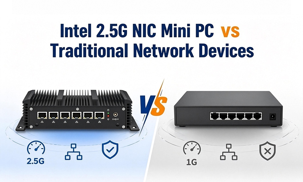 Derniers blogs de l'entreprise sur Intel 2.5G Ethernet Mini PC VS périphériques de réseau traditionnels: Différences d'application pour les réseaux d'entreprise flexibles