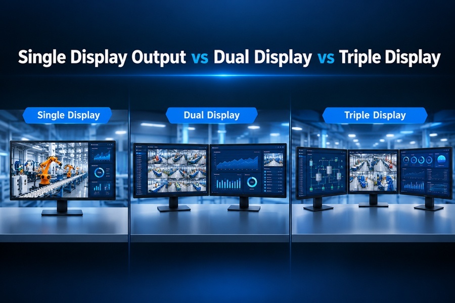 Derniers blogs de l'entreprise sur Single Display Output vs Dual Display vs Triple Display: Comparison of Multi screen Output Capability of Industrial PCs