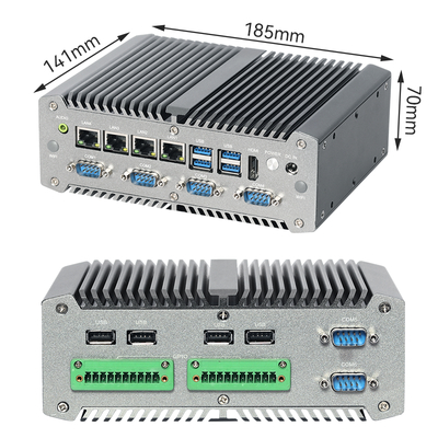 acheter Processeur Intel Core I7-10510U avec quatre LAN et six COMs Mini PC industriel online manufacture