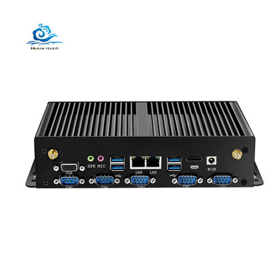 acheter HLY J1900 PC industriel avec 8 ports USB 3G / 4G LTE et ordinateur intégré compact de taille 235x137x55mm sans ventilateur fabrication en ligne