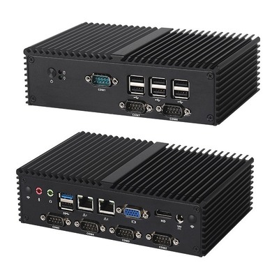 Acheter Intel Celeron J1900 Processeur PC sans ventilateur DDR3L 8 Go avec 7 COM 2 LAN PC industriel fabrication en ligne