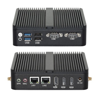 Acheter J6412 Processeur Mini PC sans ventilateur DDR4 Dual LAN Dual COM RS232 Triple écran fabrication en ligne
