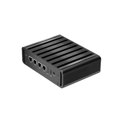 Intel N100 4 LAN Dual COM Mini PC industriel sans ventilateur avec WIFI DDR4 16G RAM sous Windows Linux