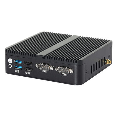 J6412 N100 Processeur Mini PC sans ventilateur DDR4 Dual LAN Dual COM RS232 Triple écran