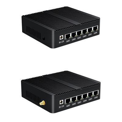 6 Gigabit Ethernet RJ45 J1900 Routeur pare-feu Ubuntu Routeur de bureau avec WiFi
