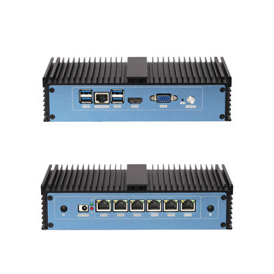 Intel Pentium 4415U Processeur pare-feu Mini PC avec système de refroidissement sans ventilateur 6 Ethernet
