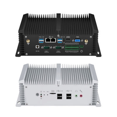 Dual LAN Dual COM PC industriel sans ventilateur avec double canal DDR4 Windows 10 Linux