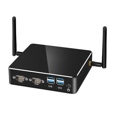 Core i3 8130U PC industriel DDR4 16G Dual Ethernet Mini ordinateur noir sans ventilateur