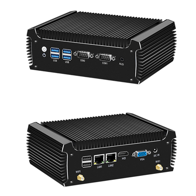 Intel Core i3 7100U Mini PC sans ventilateur PC industriel 16 Go avec 2 LAN 2 COM