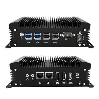 Intel Core U5 135U Processeur Mini PC industriel sans ventilateur avec 2 ports LAN 2 ports RS232 COM 8 ports USB 2 interfaces HD-MI et 1 DP
