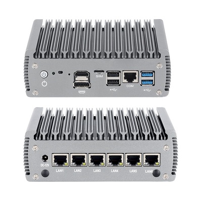 Mini PC pare-feu à processeur Intel N100 avec 6 LAN 1 HD-MI 1 DP